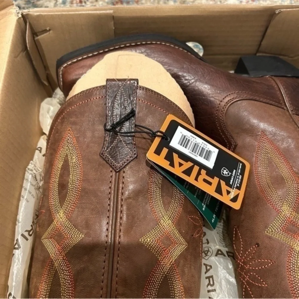 ✨NWT Ariat Round Up Square Toe II Western Boot 🥾 Cowboy 🤠 - 8 - Picture 7 of 13